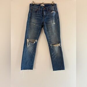 Madewell - Distressed Blue Jeans